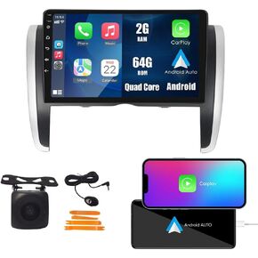 Car CarPlay Android Auto Navigation Stereo GPS Radio Reverse Camera Display 9 "IPS Touchscreen Headunit Tablet Pad Media Player for Toyota Allion 2007-2020، إذا كان ذلك ممكنًا، رباعي النواة 2G+64G in Kuwait
