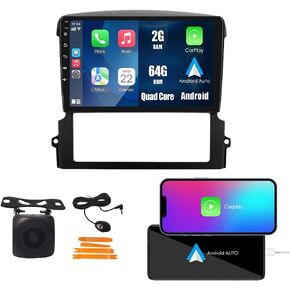 Car CarPlay Android Auto Navigation Stereo GPS Radio Reverse Camera Display 9 "IPS Touchscreen Headunit Tablet Pad Media Player for Kia Sorento 2002-2008، إذا كان ذلك ممكنًا، رباعي النواة 2G+64G in Kuwait