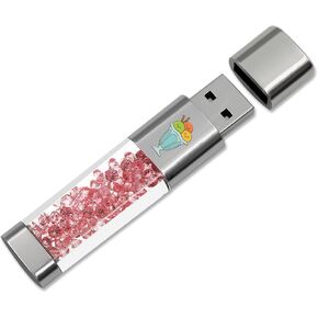 USB Flash Drive 64GB, Techkey External Memory Photo Keeper Storage Stick for Picture/Video/Data Saver/Backup V1.81 High Speed Thumb/Jump/Hard Drives-Tangerine in Saudi Arabia
