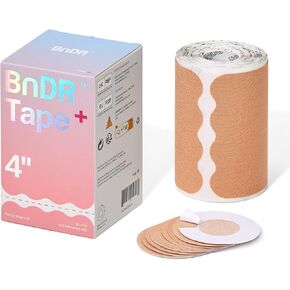Precut BnDR Tape with Nipple Covers, Extra Wide Chest Binding Tape for FTM Transgender, 4 Inch x 20 pcs in Saudi Arabia