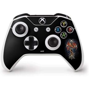 Skinit Decal Gaming Skin Compatible with Xbox One S Controller - Officially Licensed Sarah Richter Gothic Dragon & Skull Cross by Sarah Richter Design in Saudi Arabia