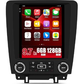 راديو سيارة Android 13 متوافق مع Ford Mustang 2010-2014 ترقية راديو الشاشة المزدوجة، CarPlay اللاسلكي Android Auto Head Unit ستيريو مدمج DSP بلوتوث واي فاي SWC MirrorLink [4G+64G] in Kuwait