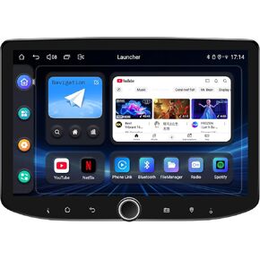 راديو Joying Single Din بشاشة تعمل باللمس 10.1 بوصة ستيريو سيارة Android 13 وحدة رئيسية 8 جيجابايت + 128 جيجابايت مع Carplay، Android Auto، مقبض مستوى الصوت، وصلة مرآة، راديو AM/FM، 1280x800P(JY-UTS10N8-B) in Kuwait