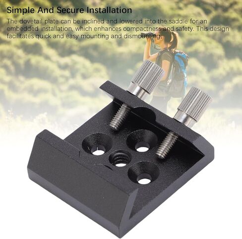 PUSOKEI Universal Dovetail Base for Telescopes - Finderscope Mount Bracket with M4 Hole and 1/4in Thread Hole, Secure Locking Wing Screws, 20kg Capacity in Saudi Arabia