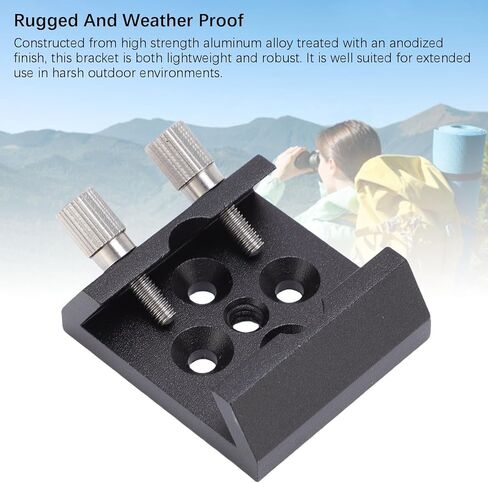 PUSOKEI Universal Dovetail Base for Telescopes - Finderscope Mount Bracket with M4 Hole and 1/4in Thread Hole, Secure Locking Wing Screws, 20kg Capacity in Saudi Arabia
