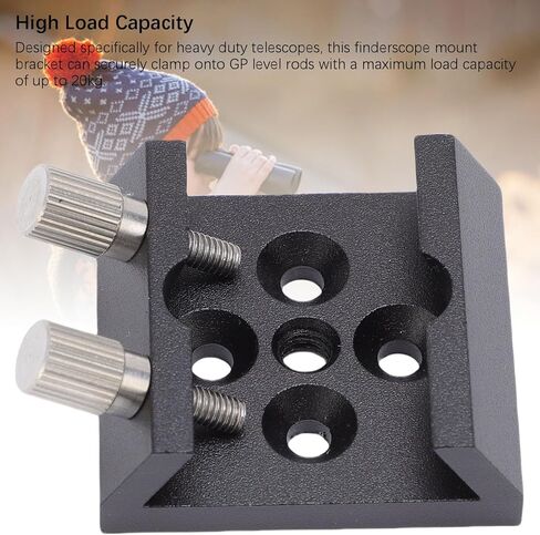 PUSOKEI Universal Dovetail Base for Telescopes - Finderscope Mount Bracket with M4 Hole and 1/4in Thread Hole, Secure Locking Wing Screws, 20kg Capacity in Saudi Arabia