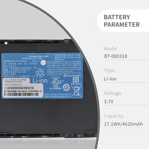 DGFTB 2-Pack BT-000318 Battery for Symbol Zebra TC77 TC70 TC72 TC75 TC70X TC75X TC720L TC75EK TC75AH TC75GK TC700H TC700K TC77HL,82-171249-01 82-171249-02 BTRY-TC7X-46MA2 4620mah Barcode Scanner in Saudi Arabia