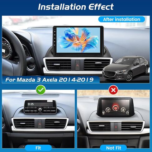 [4+64G] راديو سيارة NHOPEEW لسيارة Mazda 3 Axela 2014-2019 مع Carplay اللاسلكي وAndroid Auto - شاشة لمس HD 9 بوصة ستيريو Android للسيارة - EQ Audio/WiFi/GPS/SWC/Bluetooth + كاميرا احتياطية AHD in Saudi Arabia