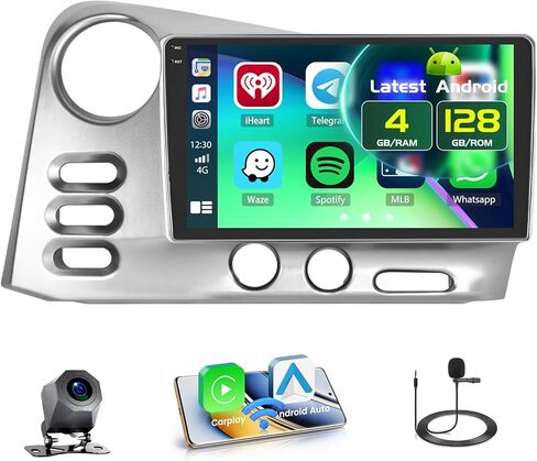 4+128G Android 15 Car Stereo for Toyota Matrix 2003-2004/Pontiac Vibe 2003-2008 Wireless Carplay Android Auto, 9 Inch Incell Touchscreen Car Stereo with GPS, Backup Camera/Bluetooth/FM/RDS/EQ in Saudi Arabia