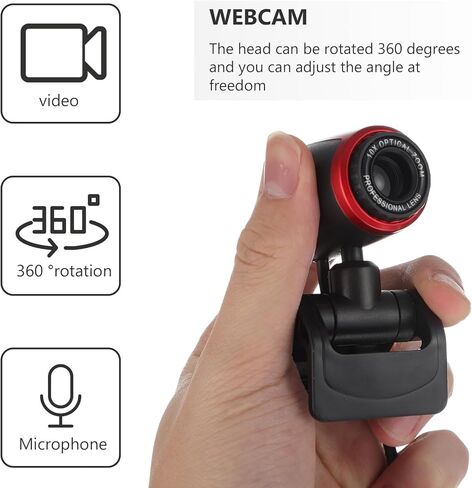 USB Auto HD for Live Streaming and Video Calls, USB Powered Professional Online Camera Compatible with Desktop and Laptop, Plug and Play for Zoom Skype Teams in Saudi Arabia