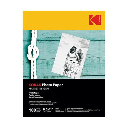 KODAK Photo Paper Gloss 8.5"x11", 25 count, 66lb-230g/m2 weight, 11.9 mil thickness, Vivid color picture paper in Saudi Arabia