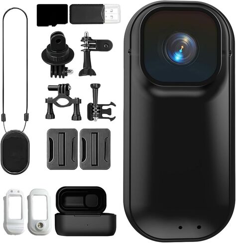4K HDPOV Waterproof Capture Camera, 2026 New 4K Ultra Wide Angle Multifunction Thumb Pocket Action Camera, for Outdoors Activities (White,64G) in Saudi Arabia