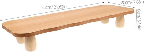 STOBOK Ergonomic Desktop Organizer Storage Shelf for Desk Wooden Monitor Stand Riser for Office Suitable for Computers and Laptops in Saudi Arabia