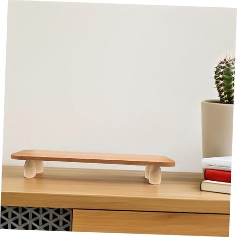 STOBOK Ergonomic Desktop Organizer Storage Shelf for Desk Wooden Monitor Stand Riser for Office Suitable for Computers and Laptops in Saudi Arabia