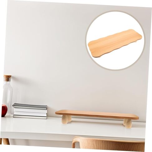 STOBOK Ergonomic Desktop Organizer Storage Shelf for Desk Wooden Monitor Stand Riser for Office Suitable for Computers and Laptops in Saudi Arabia