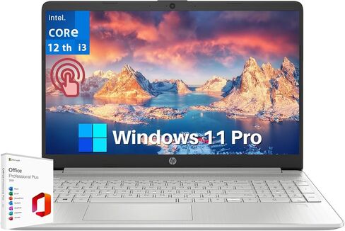 HP Pavilion 15.6" FHD Touchscreen Business Laptop, AMD Ryzen 7 7730U, 16GB RAM, 512GB PCIe SSD, Numeric Keypad, Webcam, Wi-Fi 6, HDMI, Windows 11, W/Mouse in Saudi Arabia
