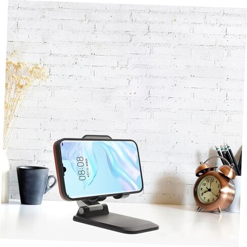 Adjustable Folding Smartphone Stand with Smooth Edges Compatible Cellphone and Tablet Holder Rack for Desktop Use Portable Compact Design for Office Bedroom Study in Kuwait