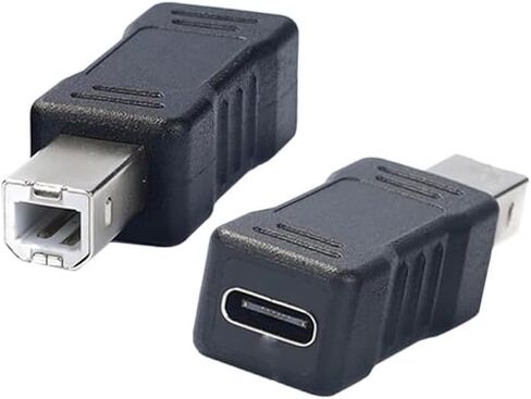 TypeC Female to Printer Male Adapter(2-Pack) for Electric Piano Printers Laptops Etc in Saudi Arabia
