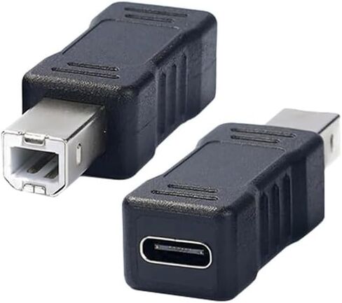 TypeC Female to Printer Male Adapter(2-Pack) for Electric Piano Printers Laptops Etc in Saudi Arabia