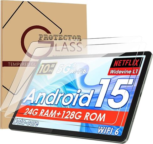 واقي شاشة مكون من عبوتين لجهاز Aobante K50 Tablet، طبقة حماية مضادة للخدش بقوة 9H من الزجاج المقسى عالي الوضوح مصمم لجهاز Aobante K50 10.1 بوصة in Kuwait