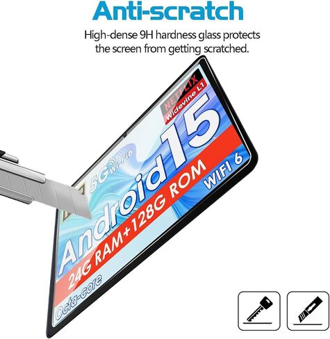 واقي شاشة مكون من عبوتين لجهاز Aobante K50 Tablet، طبقة حماية مضادة للخدش بقوة 9H من الزجاج المقسى عالي الوضوح مصمم لجهاز Aobante K50 10.1 بوصة in Kuwait