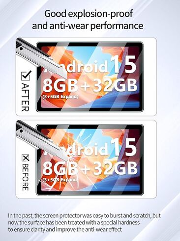 Screen Protector for NEWISION P7 Android 15 7 inch Tablet, Anti-Scratch 9H Hardness Touch Sensitive 2.5D Rounded Edges Bubble Free Easy to Install,2 Pack. in Saudi Arabia