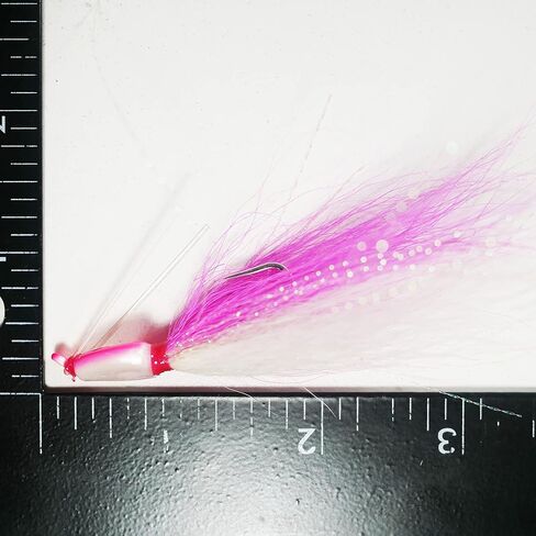 (Pink) Key West Bonefish Bucktail Jigs - Straight - 1/4 oz - 3 Pack in Saudi Arabia