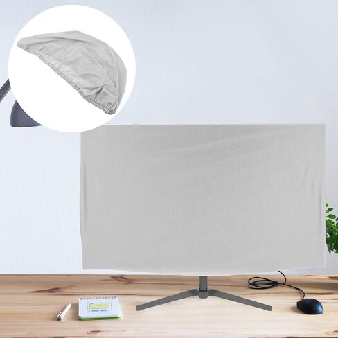 NOLITOY Silver Elastic Computer Monitor Cover Dustproof Screen Protector Sleeve for Desktops and Tvs Thick Water-resistant Stretchy Guard for Flat Curved Screens in Kuwait
