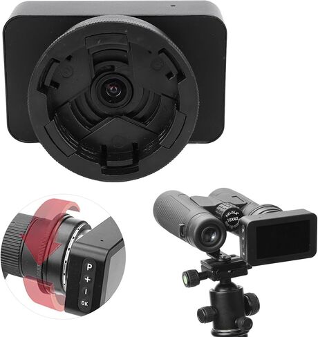 Full Color 4K Telescope Eyepiece Camera, 22mm-46mm Eyepiece Aperture 128GB Storage, 3 Inch Screen Low Light Night Vision Telescope Camera for Astrophotography Bird Watching (64G in Saudi Arabia