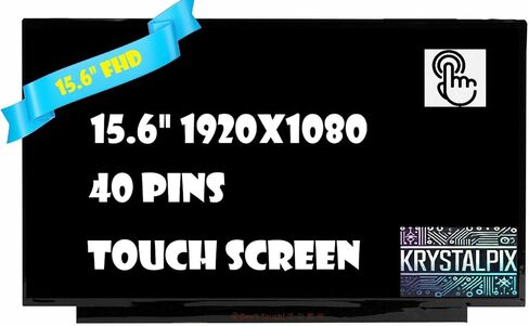 New KrystalPix LCD Display FITS- Replacement LCD for BOE NV156FHM-T2E V8.0 LCD On-Cell Touch Screen 1920x1080 15.6 inch 40 Pins LED Display Digitizer Panel (for Touch Screen Only) in Saudi Arabia