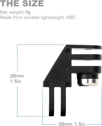 GEPULY 2-Pack Vertical Mount for GoPro, 90° Direction Elbow Adapter, Tripod Mount for Go Pro Hero 13/12/11/10/9/Insta360/DJI OSMO Action 6 AKASO Action Camera Accessories with 1/4''-20 Thread Hole in Saudi Arabia