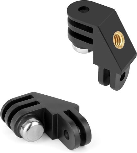 GEPULY 2-Pack Vertical Mount for GoPro, 90° Direction Elbow Adapter, Tripod Mount for Go Pro Hero 13/12/11/10/9/Insta360/DJI OSMO Action 6 AKASO Action Camera Accessories with 1/4''-20 Thread Hole in Saudi Arabia