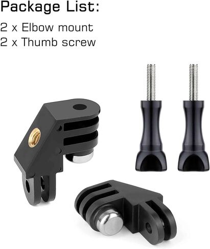 GEPULY 2-Pack Vertical Mount for GoPro, 90° Direction Elbow Adapter, Tripod Mount for Go Pro Hero 13/12/11/10/9/Insta360/DJI OSMO Action 6 AKASO Action Camera Accessories with 1/4''-20 Thread Hole in Saudi Arabia