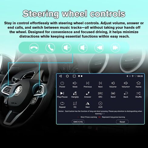 راديو Android لسيارة Ford F150 2009-2012 0nly Fit Auto AC، مع شاشة لمس 9 بوصة، 2 جيجابايت + 64 جيجابايت، دعم Carplay، Android Auto، SWC، WiFi، Bluetooth، راديو FM AM RDS، مع كاميرا خلفية in Kuwait