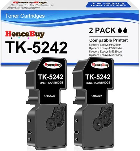 خرطوشة حبر متوافقة من وبالتالي شراء TK5242 TK-5242 لطابعات الليزر Kyocera ECOSYS P5026cdn P5026cdw M5526cdn M5526cdw (أسود سماوي أصفر أرجواني، 4 عبوات) in Kuwait