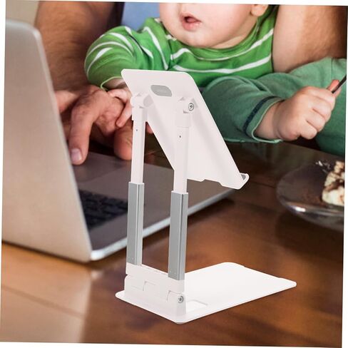 Uonlytech Adjustable Metal Tablet Stand Sturdy Holder for Desk Non Slip Base Ergonomic Design for Tablets and Laptops for Friends Family in Saudi Arabia