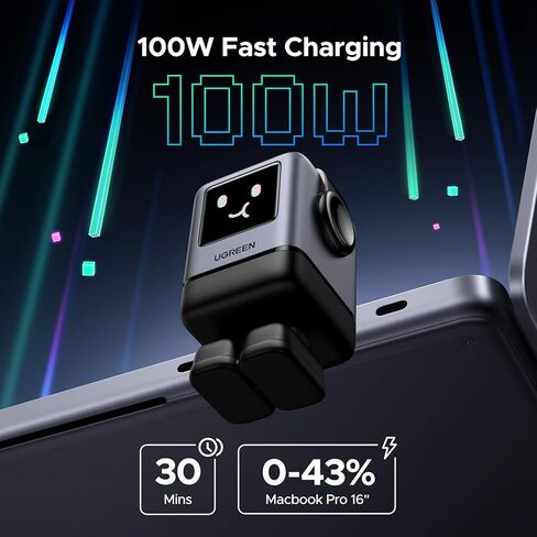 حزمة شاحن يو جرين USB-C، 45 وات 3 منافذ + 100 وات 4 منافذ بتصميم روبوت سريع مجموعة شاحن سريع، متوافقة مع iPhone 16/15/14/13، Galaxy S25/S24، iPad Pro، MacBook Air، Pixel in Saudi Arabia