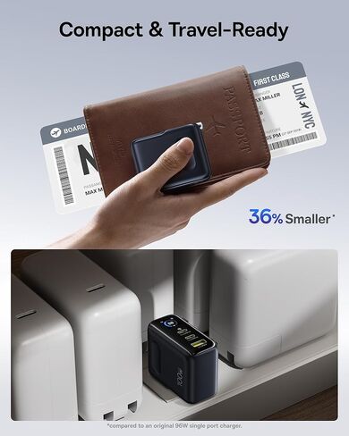 شاحن Baseus 100W USB C وشاحن Baseus Picogo 100W USB C مع شاشة in Saudi Arabia