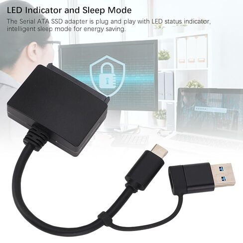 كابل SATA إلى USB إلى محول كابل USB لمحرك الأقراص الصلبة SATA SSD، 10 جيجابت في الثانية 3.1 نوع C محول القرص الصلب الخارجي 2.5 بوصة in Saudi Arabia