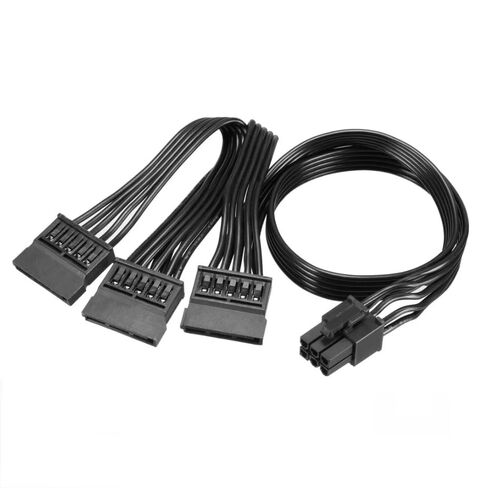 Power Supply Modular PCI-e 6Pin to 3 SATA 15Pin for Seasonic SATA Cable Hard Drive Adapter Cable 50+15CM in Saudi Arabia