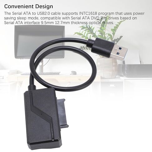 كابل محول Denash Serial ATA إلى USB CD ROM، كابل SATA إلى USB A، كابل USB3.0 إلى Sata بسرعة 3 جيجابت في الثانية يدعم UASP، موصل محرك الأقراص الصلبة الخارجي SATA I II III in Kuwait
