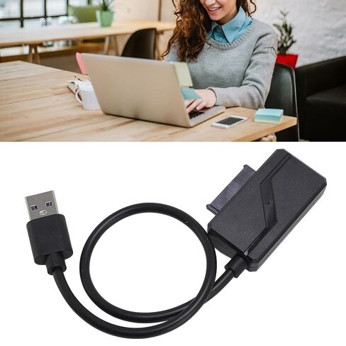 كابل محول Denash Serial ATA إلى USB CD ROM، كابل SATA إلى USB A، كابل USB3.0 إلى Sata بسرعة 3 جيجابت في الثانية يدعم UASP، موصل محرك الأقراص الصلبة الخارجي SATA I II III in Kuwait