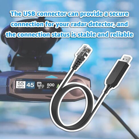 USB to RJ11 Cable for Uniden R8,R7,R4w,R8w,R4,R3,DFR9,etc. - for Uniden Radar Detector Power Cord 3.3FT in Kuwait