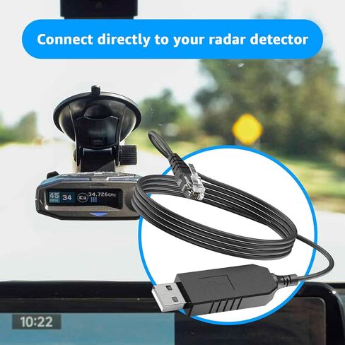USB to RJ11 Cable for Uniden R8,R7,R4w,R8w,R4,R3,DFR9,etc. - for Uniden Radar Detector Power Cord 3.3FT in Kuwait