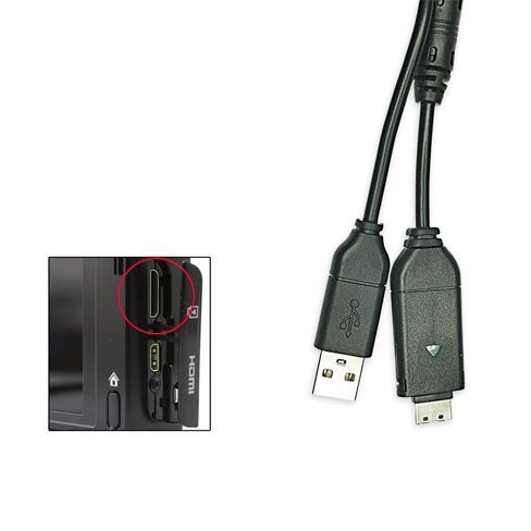 USB Data + Battery Power Charging Cable Cord for Samsung SL600 SL605 Camera TL205 TL210 TL220 i8 L200, Replacement Lead for SUC-3 SUC-5 SUC-7 in Saudi Arabia