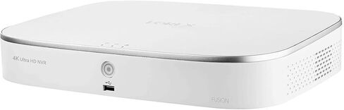 نظام لوريكس 4K الترا اتش دي 8 قنوات فيوجن 2 تيرابايت NVR مع 4xE892DD قبة الردع الذكي 4K كاميرات IP، رؤية ليلية 150 قدم، CNV، صوت، لوريكس هوم in Kuwait