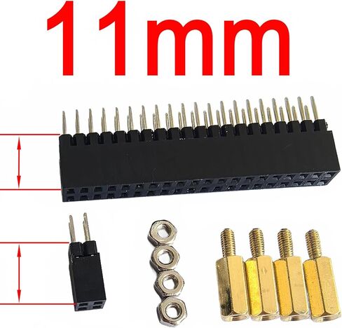 موسع زيادة ارتفاع رأس دبوس GPIO وPoE مقاس 11 مم لـ Raspberry Pi 5 4B 3B+ 3B (عبوة من 5 قطع) in Saudi Arabia