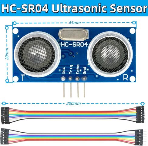 2 Pcs HC-SR04 Ultrasonic Sensor Module Compatible with for Arduino R3 UNO MEGA XBee Nano Robot with 2 Set Mounting Bracket in Saudi Arabia