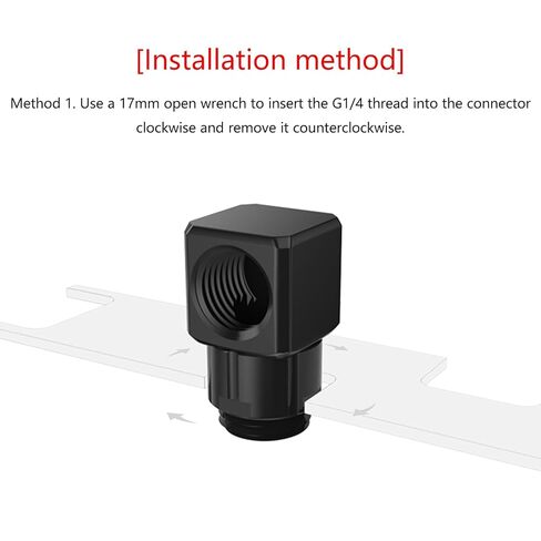 G1/4'' 360 Degree Male to Female Rotary Rotatable Adapter Fitting PC Water Cooling Elbow Connectors GXZWT-D90 Thermal Management in Saudi Arabia