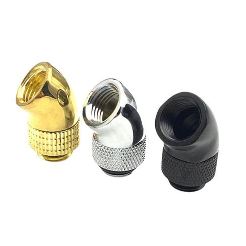 45 Degree Rotating Metal Elbow Adapter for Computer Water Cooling Fitting Easy Installation High Pressure Resistance Metal Cooling Fitting Adapter in Saudi Arabia